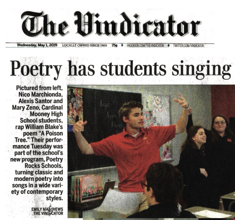 Poetry Rocks Schools in The Vindicator